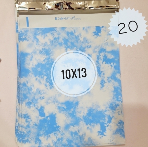 30 & 60 PIECE CLOUD TIE DYE POLY MAILER BUNDLE - Picture 2 of 5